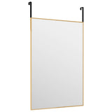Miroir de porte vidaxl 40x60 cm en verre et en aluminium or de couleur
