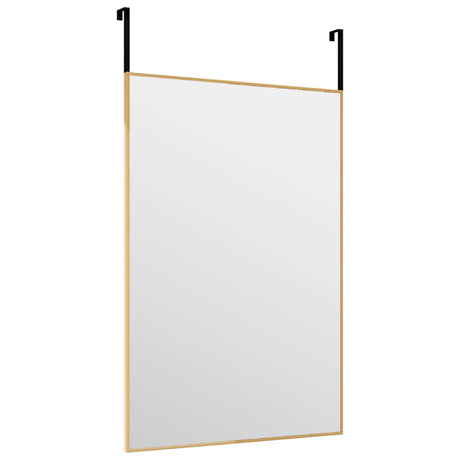 Miroir de porte vidaxl 40x60 cm en verre et en aluminium or de couleur