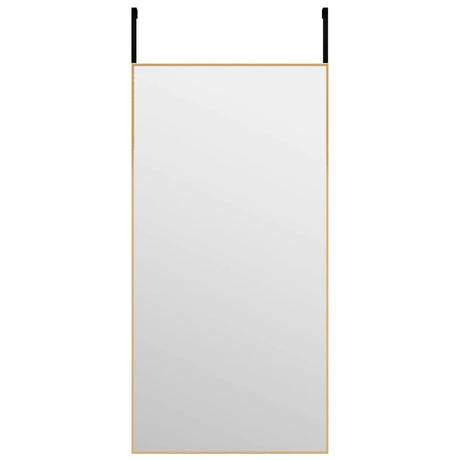 Miroir de porte vidaxl 40x80 cm en verre et en aluminium or de couleur
