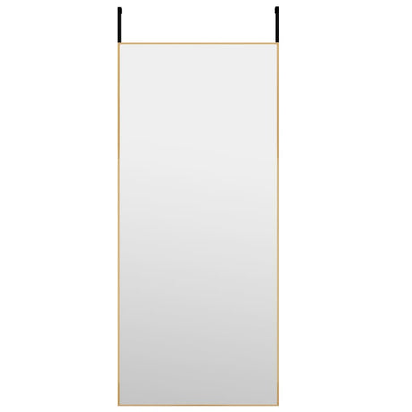 Miroir de porte vidaxl 40x100 cm en verre et en aluminium or de couleur