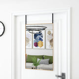 Miroir de porte vidaxl 50x80 cm en verre et en aluminium or de couleur