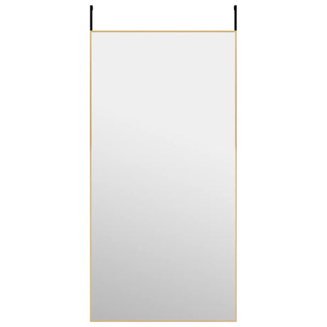 Miroir de porte vidaxl 50x100 cm en verre et en aluminium or de couleur