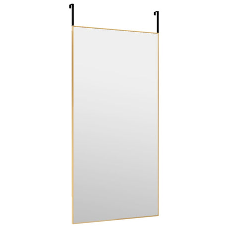 Miroir de porte vidaxl 50x100 cm en verre et en aluminium or de couleur