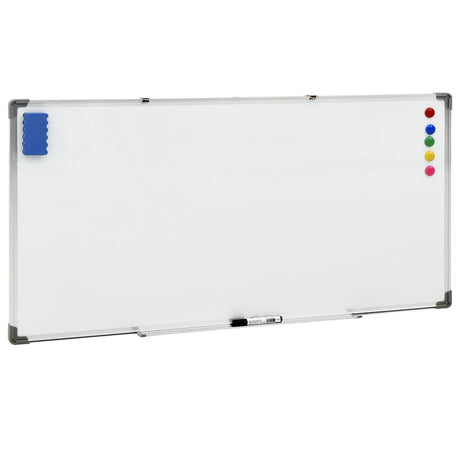 Vidaxl Whiteboard magnétique 110x60 cm en acier blanc
