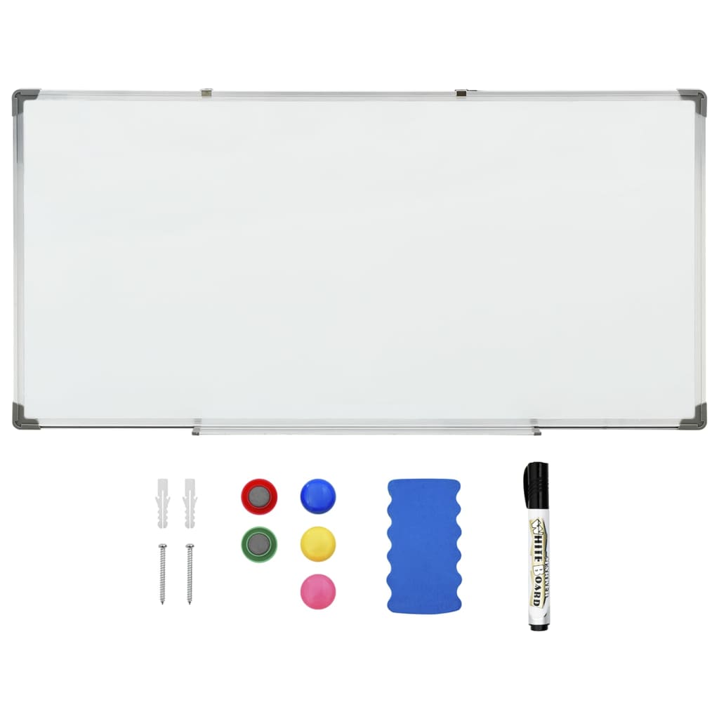 Vidaxl whiteboard Magnetic 110x60 cm stål hvid