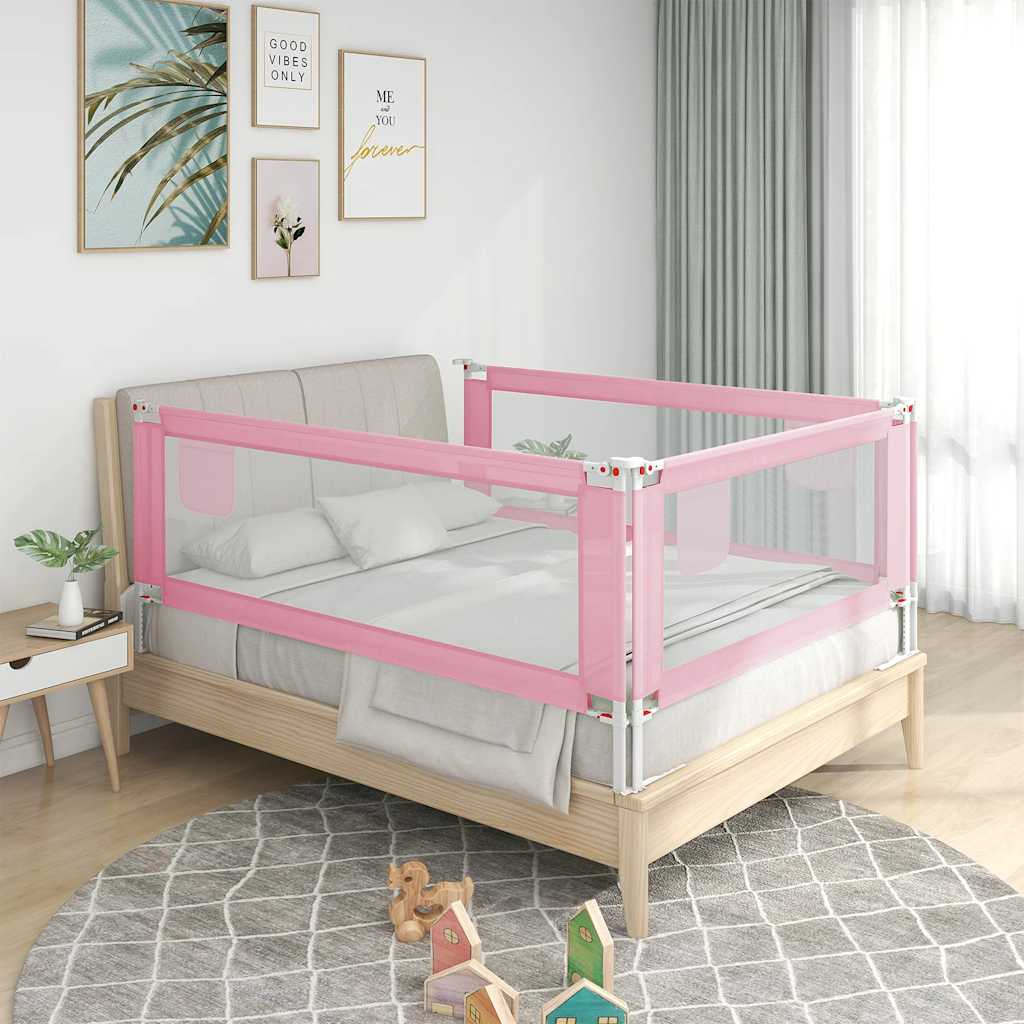 Vidaxl bedhekje peuter 160x25 cm stof roze