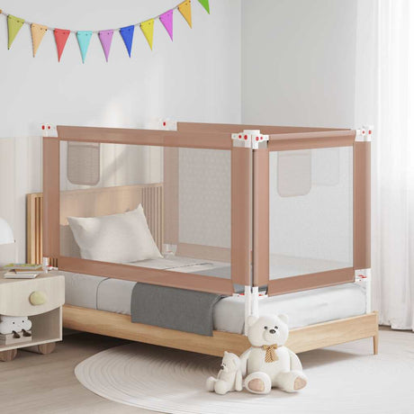 Vidaxl Bedhek Toddler 140x25 cm tissu taupe