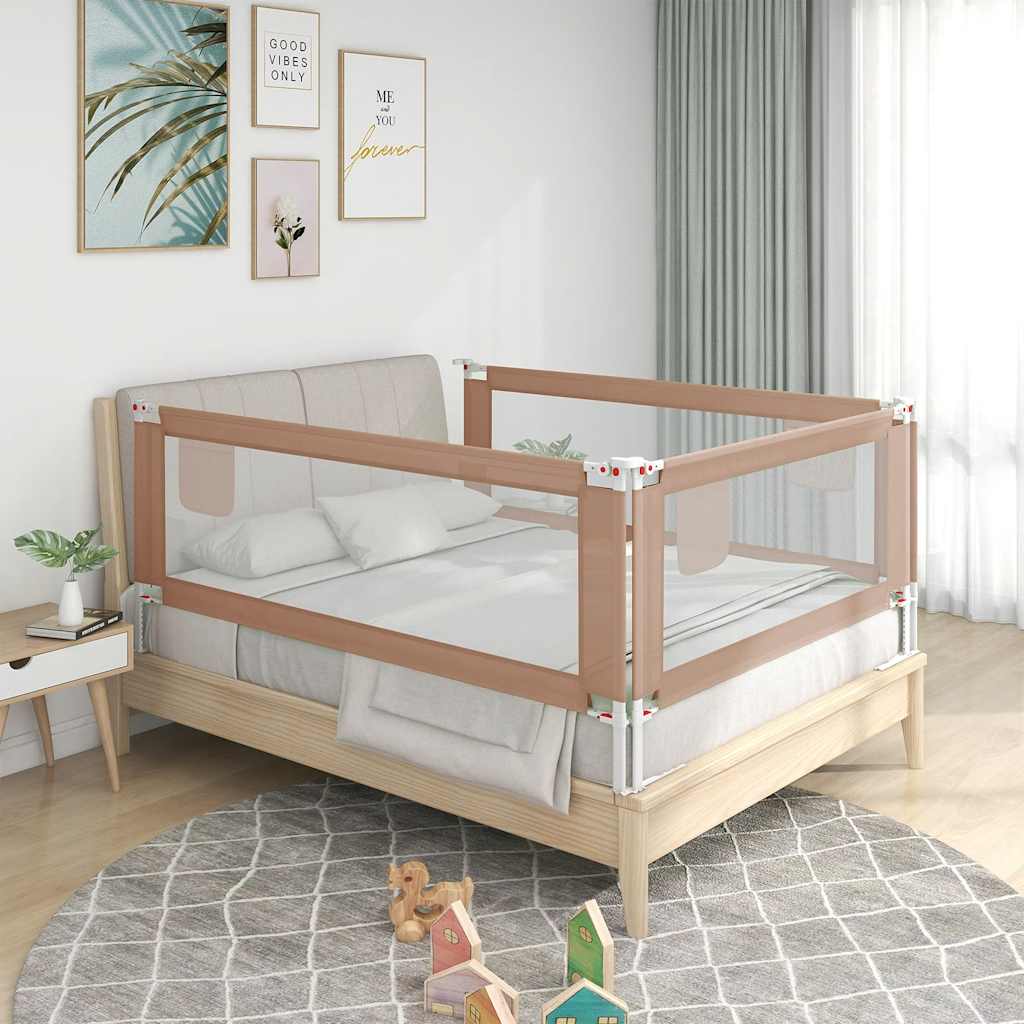 Vidaxl Bed Chart Småbarn 180x25 cm stoff taupe