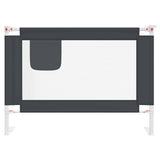 Vidaxl Bedhek Toddler 90x25 cm Tissu gris foncé