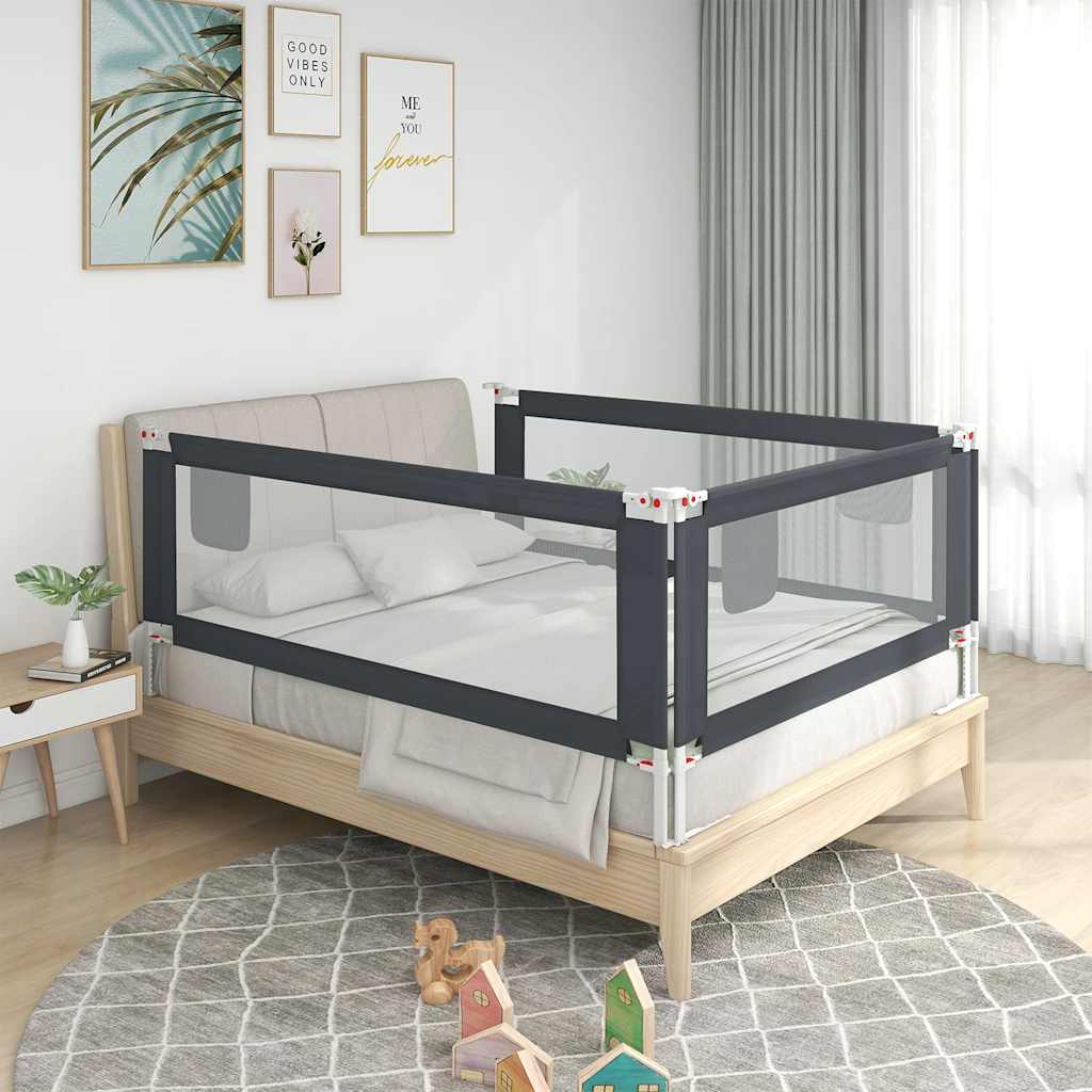 Vidaxl Bed Chart Småbarn 140x25 cm Stoff mørk grå