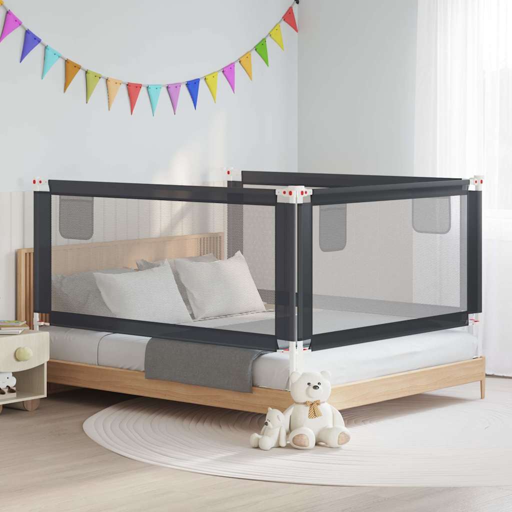 Tableau de lit Vidaxl Toddler 180x25 cm tissu gris foncé