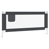 Vidaxl Bedhek Toddler 190x25 cm Tissu gris foncé