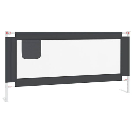 Vidaxl Bedhek Toddler 190x25 cm Tissu gris foncé