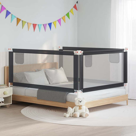 Vidaxl Bedhek Toddler 190x25 cm Tissu gris foncé