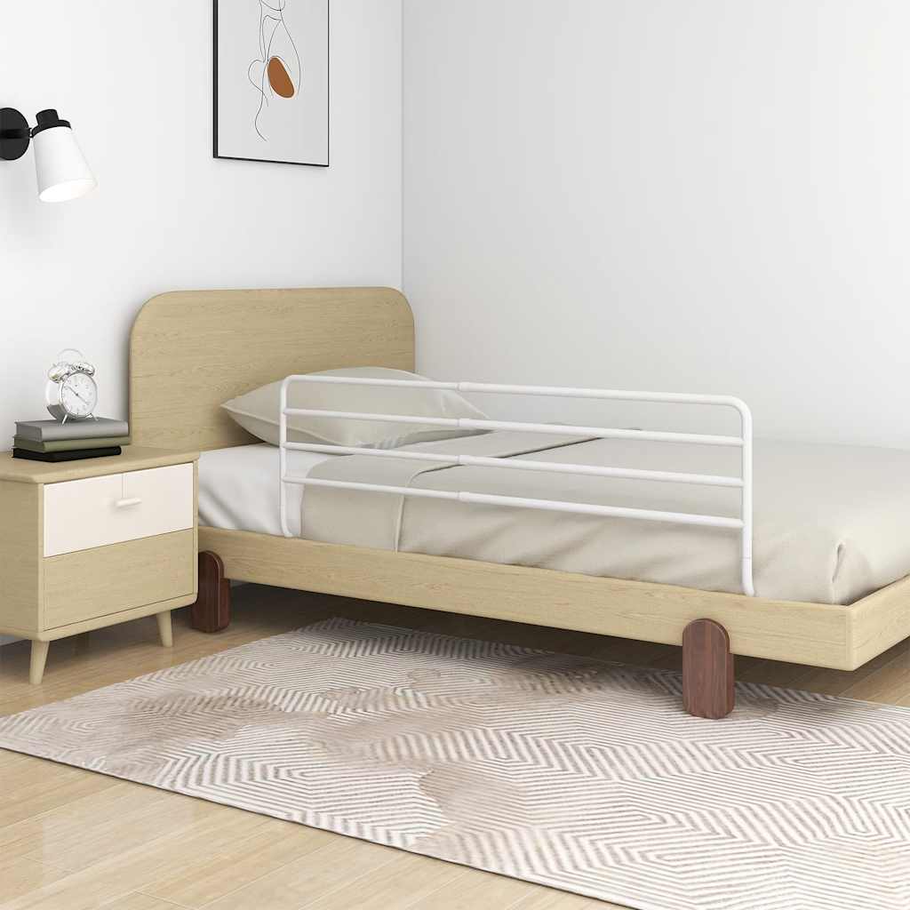 Vidaxl Bedhek Toddler (76-137) x55 cm järnvit