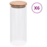 VIDAXL POTS PROGETTAMENTO CON CHI CULIO BAMBOO 6 PC 1000 ml di vetro