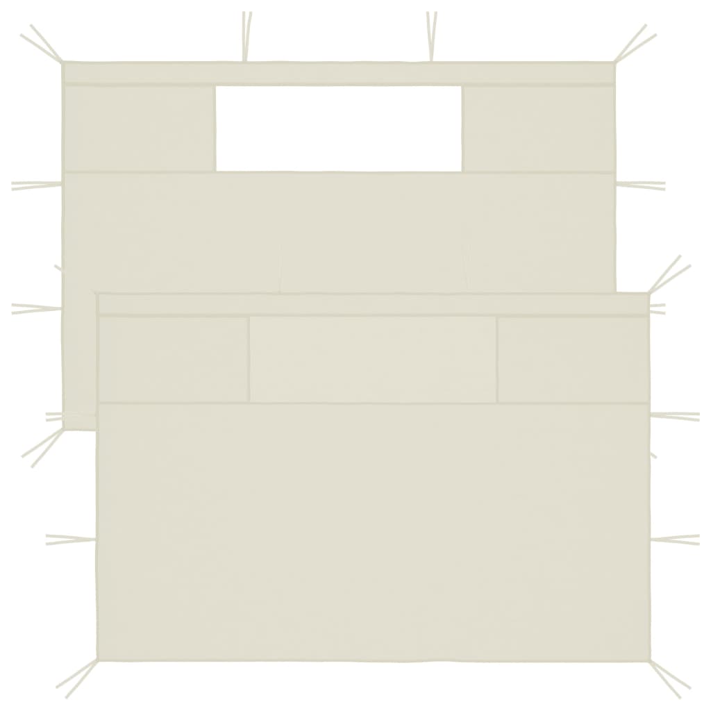 Vidaxl Prending murs avec ramen 2 st crème -colored