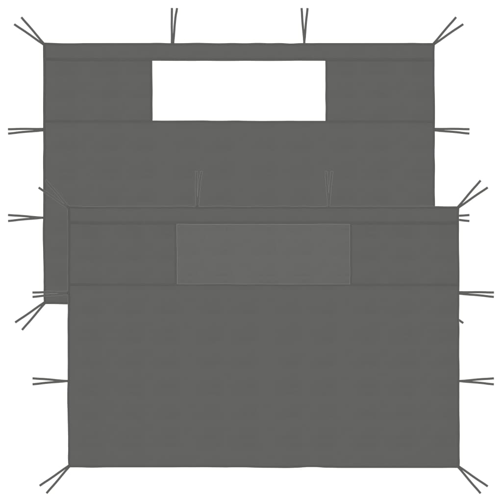 VidaXL PRAIN SIDE WALLS WITH WINDAMEN 2 ST ANTRACITE CLOTHING