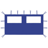 Vidaxl Mur de pragnement avec enrouleur 4x2 m bleu