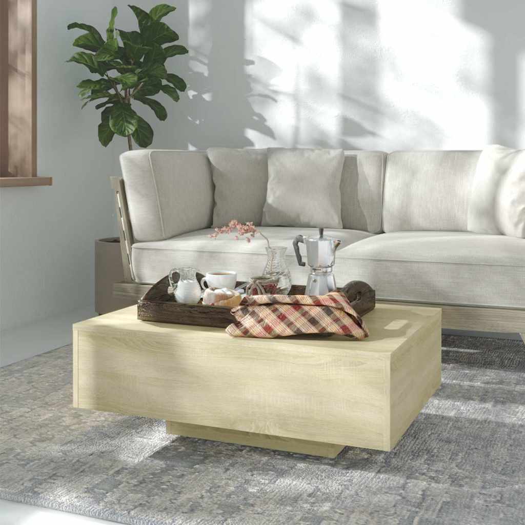 Vidaxl salontafel 85x55x31 cm bewerkt hout sonoma eikenkleurig