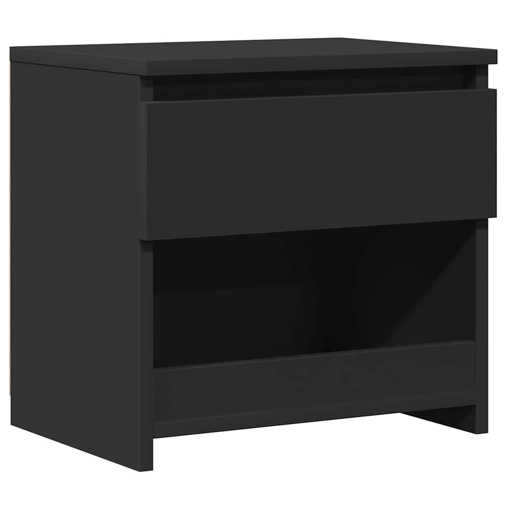 Vidaxl nachtkastje 40x30x39 cm bewerkt hout zwart