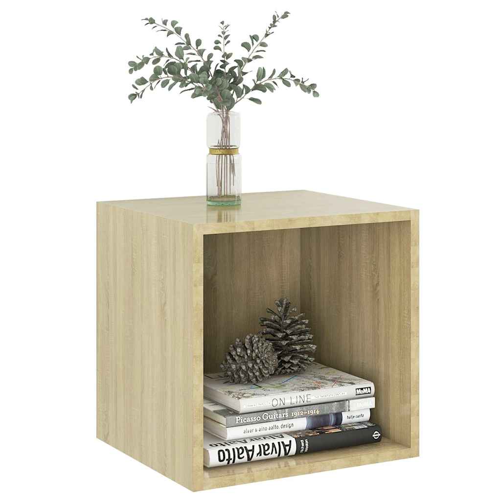 Vidaxl wandkast 37x37x37 cm bewerkt hout sonoma eikenkleurig
