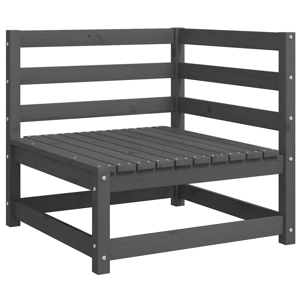 Vidaxl 2-delige loungeset met kussens massief grenenhout grijs