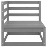 Vidaxl 2-delige loungeset met kussens massief grenenhout grijs