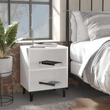Vidaxl nachtkastjes 2 st met metalen poten 40x30x50 cm wit