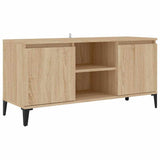 Vidaxl tv-meubel met metalen poten 103,5x35x50 cm sonoma eikenkleurig