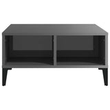 Vidaxl salontafel 60x60x30 cm bewerkt hout hoogglans grijs