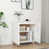 Vidaxl dressoir houten poten 60x35x70 cm bewerkt hout hoogglans wit