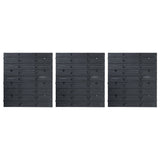 Ensemble de rangement Vidaxl 48 pièces avec panneaux muraux bleu et noir