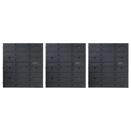Ensemble de rangement Vidaxl 48 pièces avec panneaux muraux bleu et noir