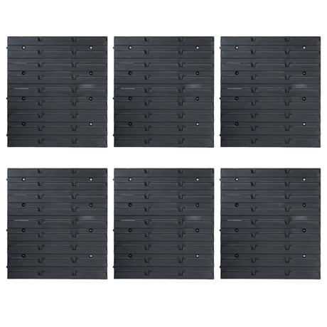 Vidaxxl ensemble de bacs de rangement 96 pièces avec panneaux muraux rouge et noir