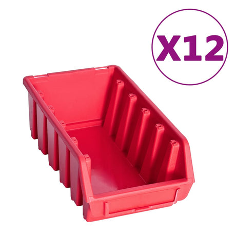 Vidaxx Ensemble de bacs de rangement 80 pièces avec panneaux muraux rouge et noir
