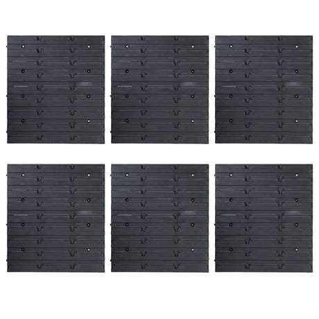 Vidaxxl ensemble de bacs de rangement 96 pièces avec panneaux muraux bleu et noir