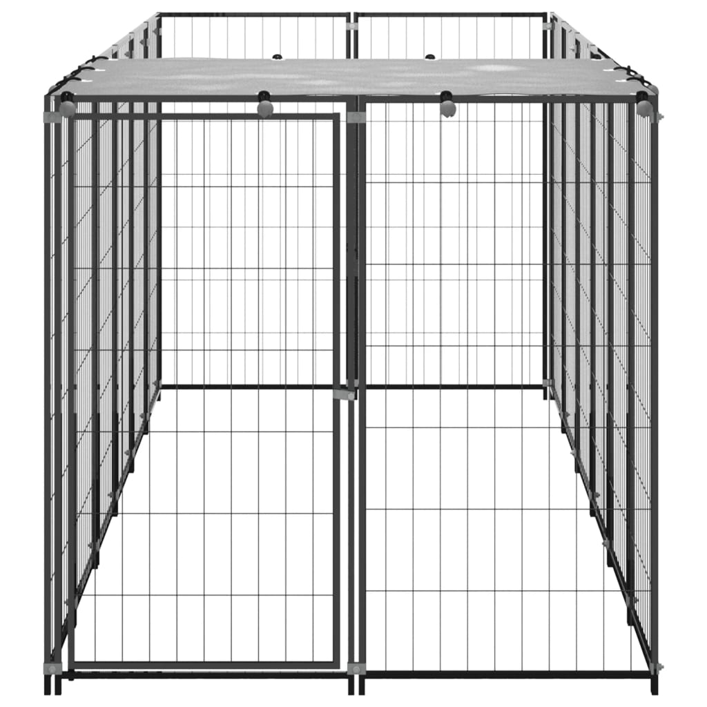 VidaXL Dog Kennel 330x110x110 cm Steel Black