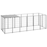 Vidaxl Dog Kennel 330x110x110 cm en acier argent coloré