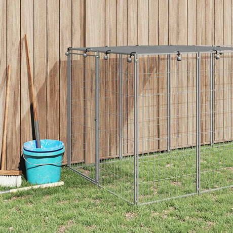Vidaxl Dog Kennel 330x110x110 cm en acier argent coloré