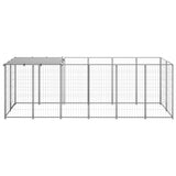 VidaXL Dog Kennel 330x110x110 cm steel silver colored