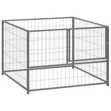 VidaXL Dog Kennel 100x100x70 cm steel silver colored