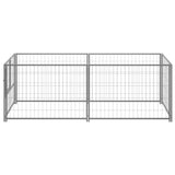 Vidaxl Hund Kennel 200x100x70 cm Stahl Silberfarbe