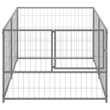 Vidaxl Dog Kennel 200x100x70 cm en acier en argent coloré