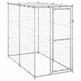 Vidaxl Chien Kennel à l'extérieur avec toit 110x220x180 cm en acier galvanisé