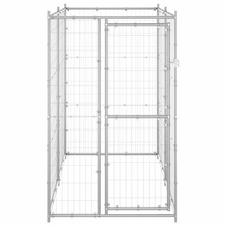 Vidaxl Dog Kennel pour l'extérieur de l'acier galvanisé 110x220x180 cm