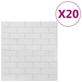 Vidaxl 3D tapety Selfasive 20 St Brick White