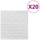 Vidaxl 3D fond d'écran auto-adhésif 20 St Brick White