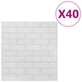 Vidaxl 3D fond d'écran auto-adhésif 40 st Brick White