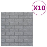 Vidaxl 3D fond d'écran auto-adhésif 10 stracite brique de couleur anthracite